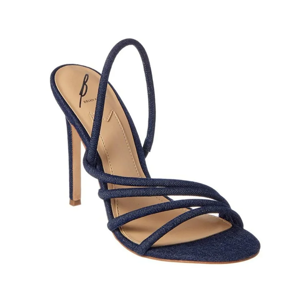 Stunning Anthropologie Brian Atwood Fifi High Heels Stiletto Sandals 90's Y2K 10 - Picture 1 of 8